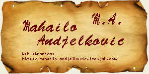Mahailo Anđelković vizit kartica